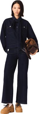 maje Denim jacket with bow