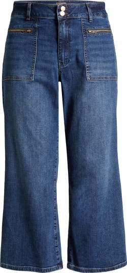 KUT from the Kloth Meg Zip Pocket Ankle Wide Leg Jeans