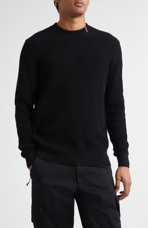 Waffle Stitch Crewneck Sweater
