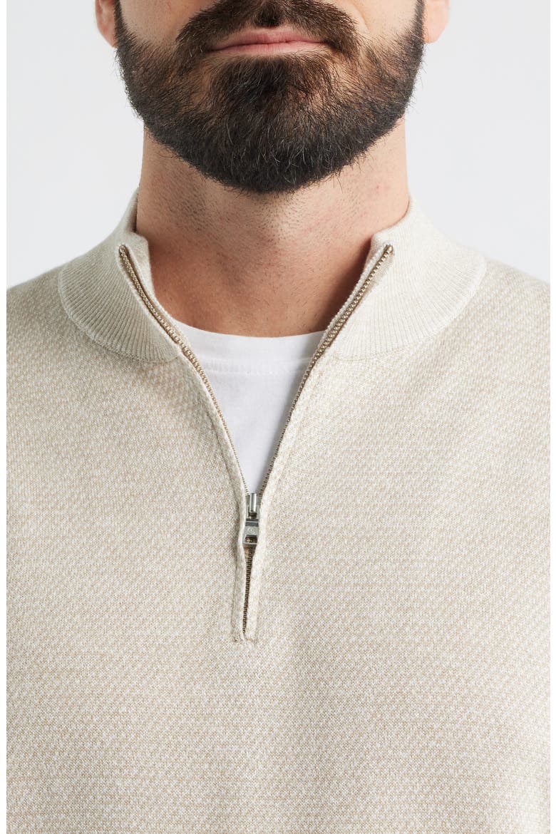 Crown Crafted Barlow Merino Wool Blend Quarter Zip Sweater, Alternate, color, TRUFFLE