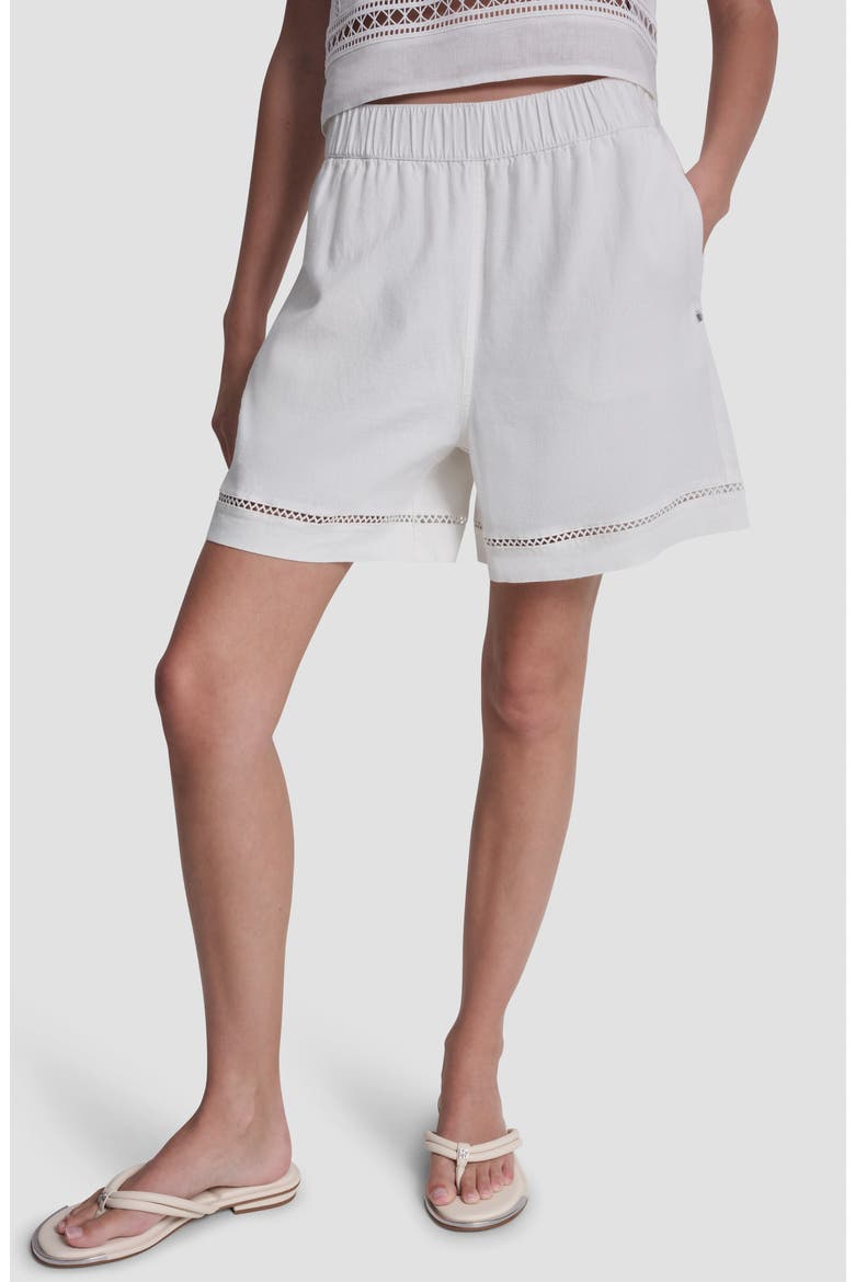 Linen Blend Boxer Shorts, Main, color, IVORY