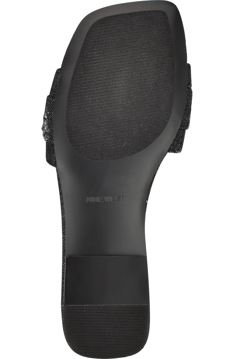 Nine West Matter Crystal Buckle Slide Sandal, Alternate, color,