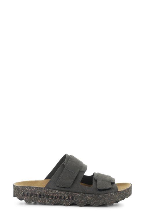 Asportuguesas By Fly London Cleek Platform Slide Sandal In Black