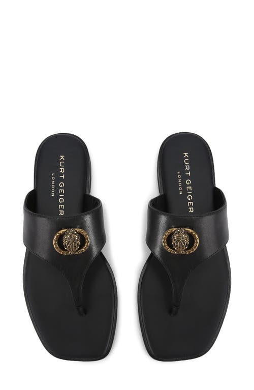 Kurt Geiger London Chelsea Square Toe T-bar Sandal In Black
