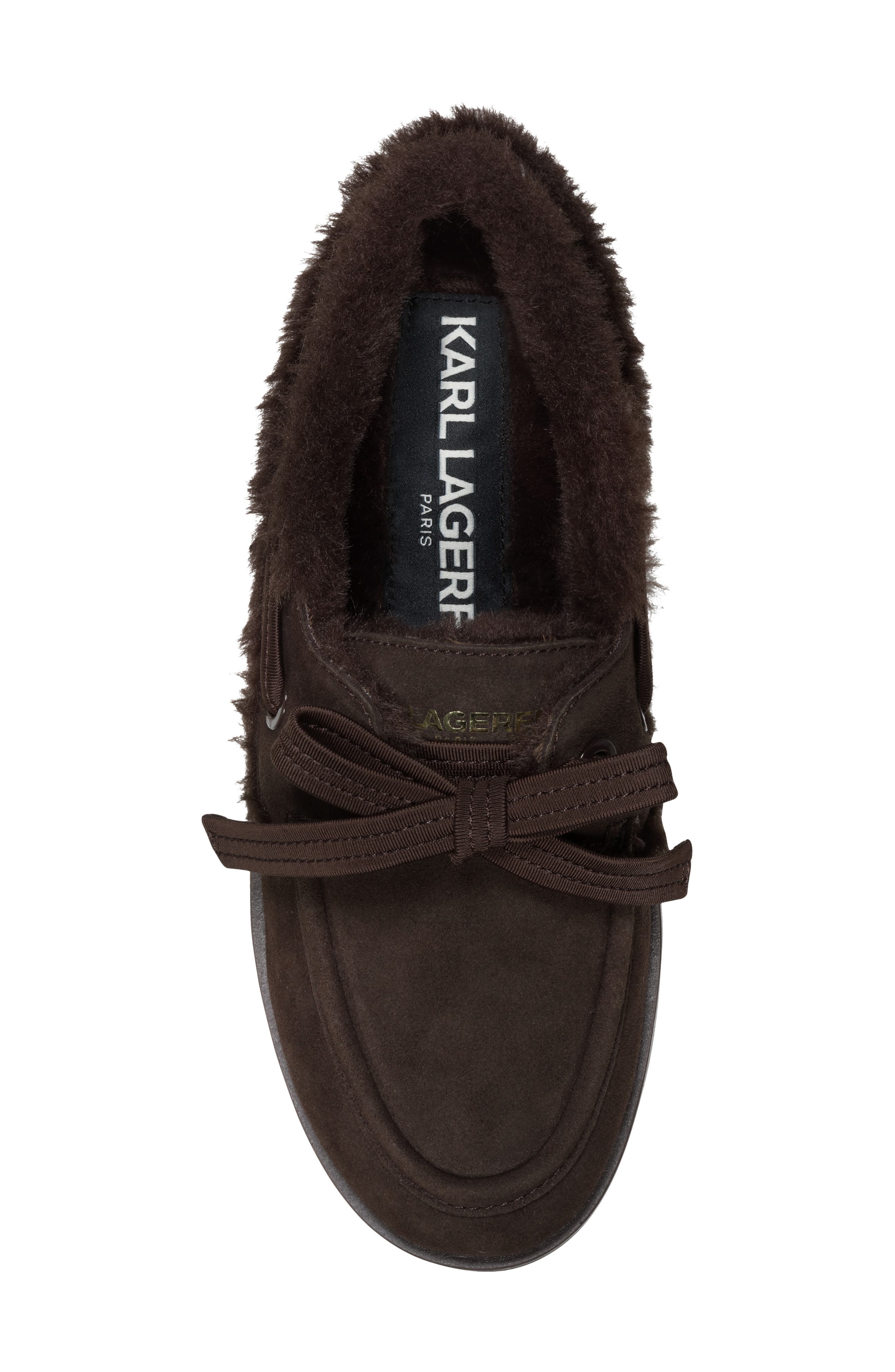 Gail Faux Fur Lined Boat Shoe, Alternate, color, CANYON BROWN