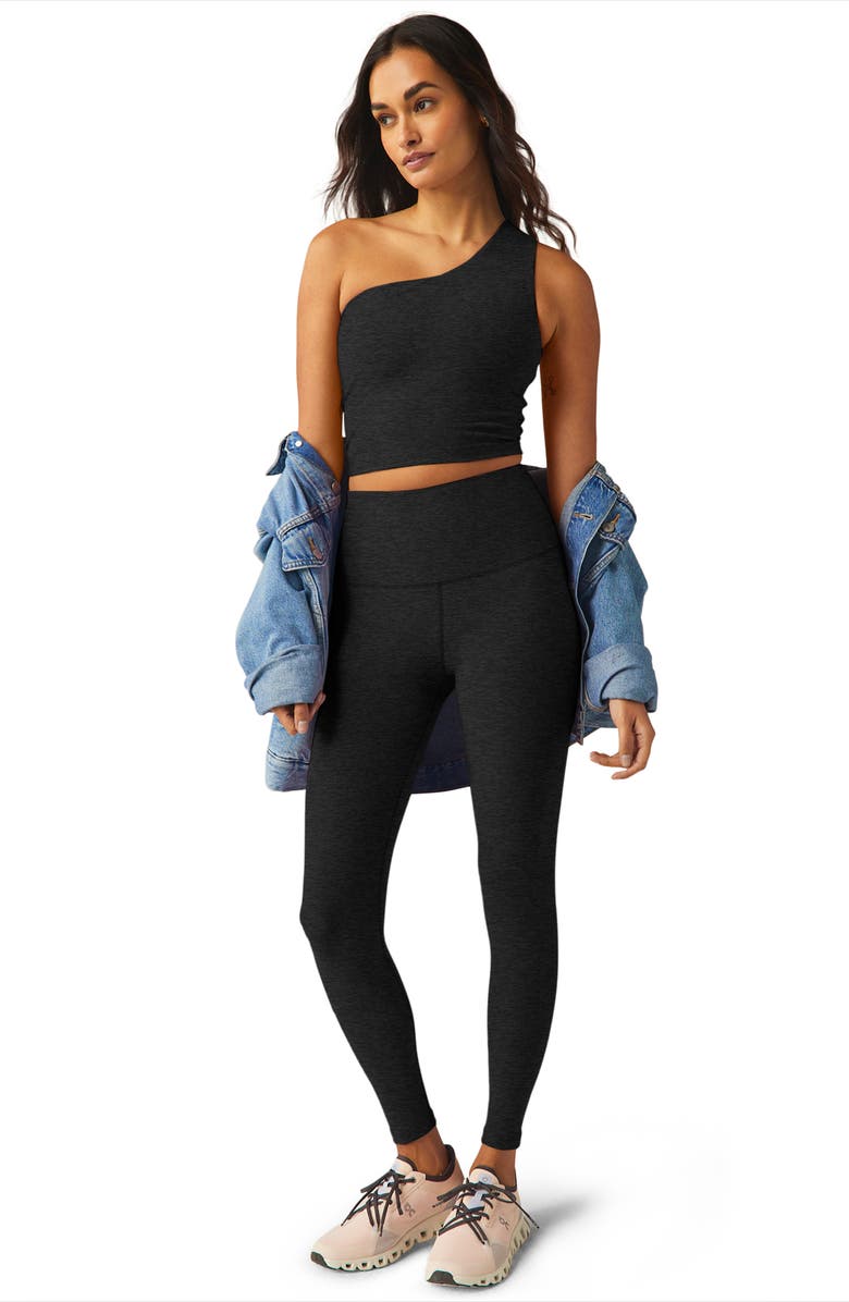 Beyond Yoga Space Dye One Up Asymmetric Crop Tank Top, Alternate, color, 