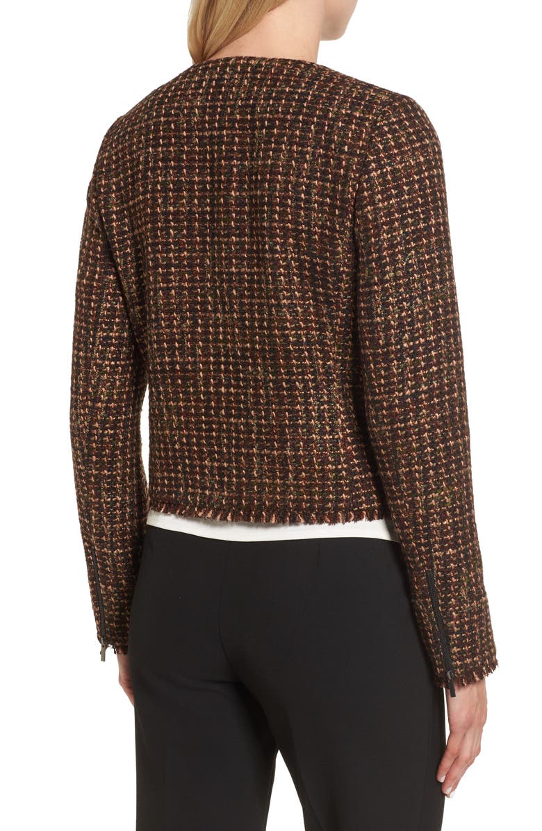 Emerson Rose Crop Tweed Jacket, Alternate, color,