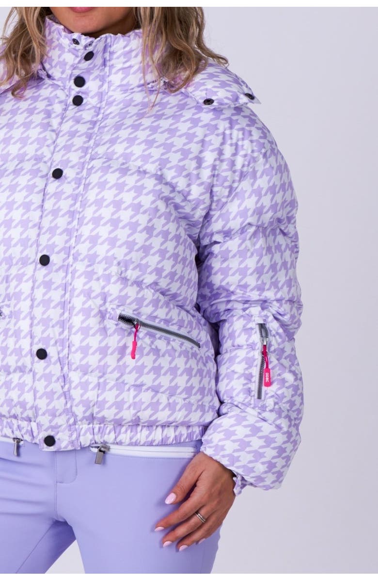 OOSC Chic Puffer Jacket - Houndstooth, Alternate, color, Purple
