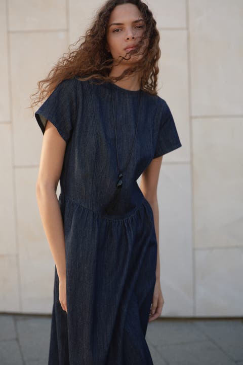 Denim maxi dress