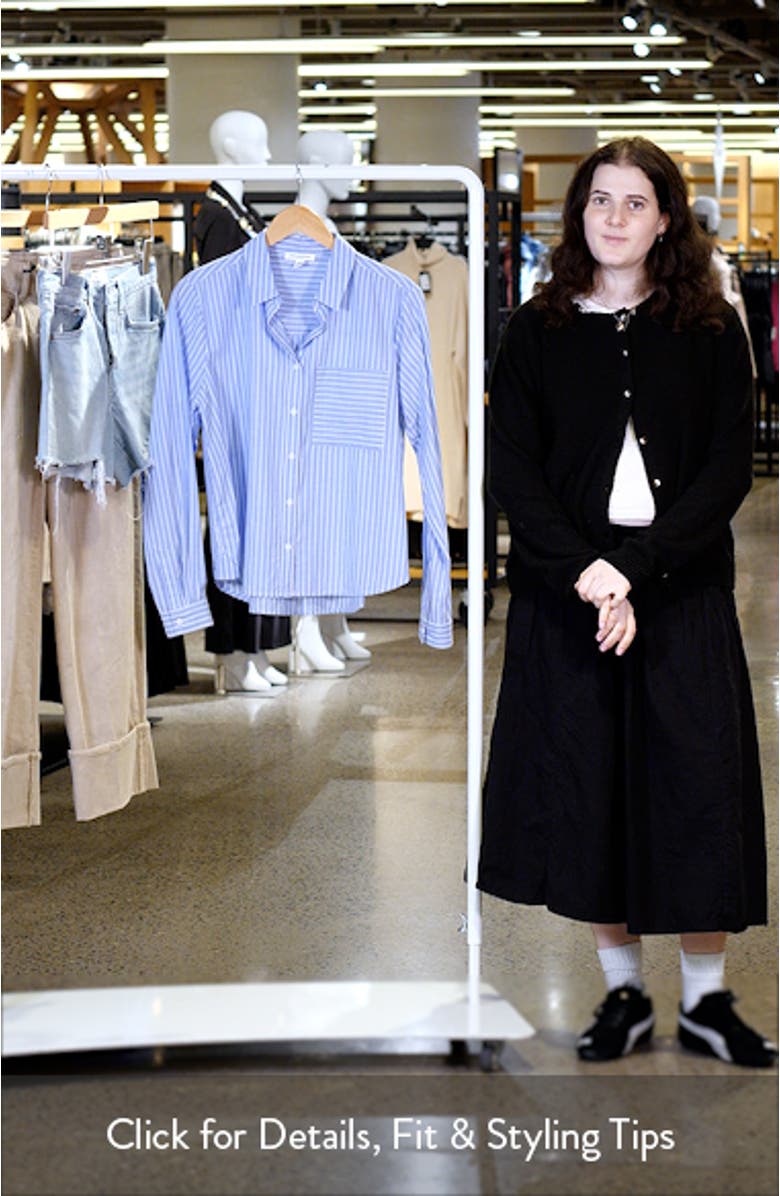 Candy Stripe Cotton Blend Button-Up Shirt, sales video thumbnail