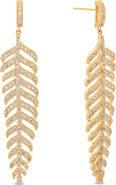 EYE CANDY LOS ANGELES Camila Feather Cubic Zirconia Drop Earrings