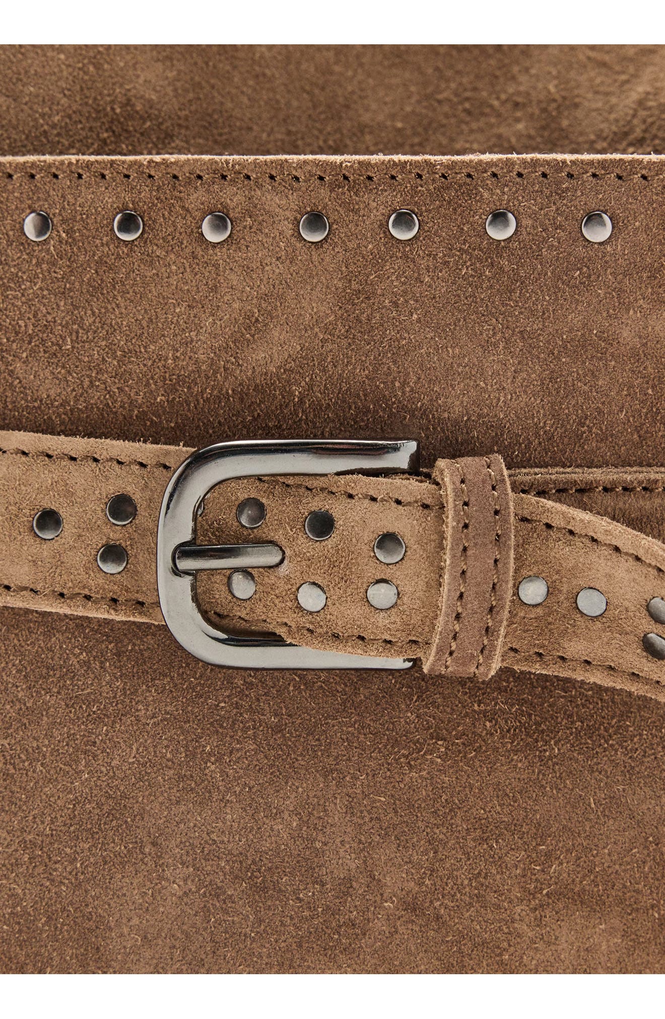 Studded Leather Shoulder Bag, Alternate, color, SAND