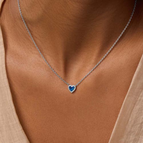 Karma And Luck Calming Energy Lab Blue Opal Heart Silver Necklace