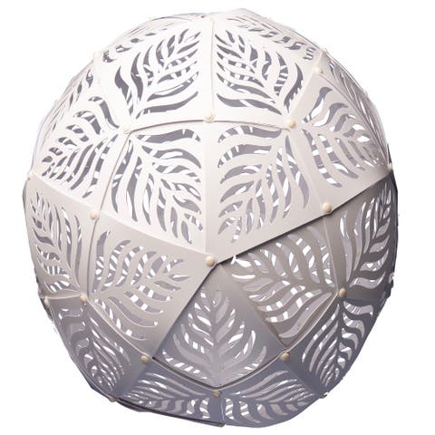 18" Solar Palm Light White Outdoor Hanging Décor