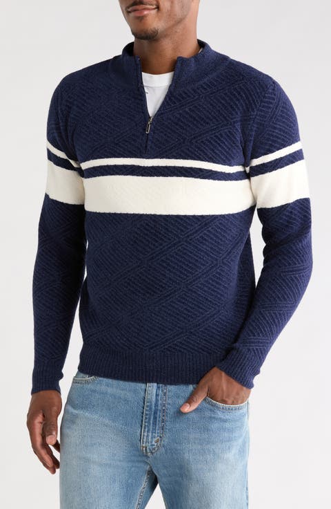 Mock Neck Quarter Zip Sweater