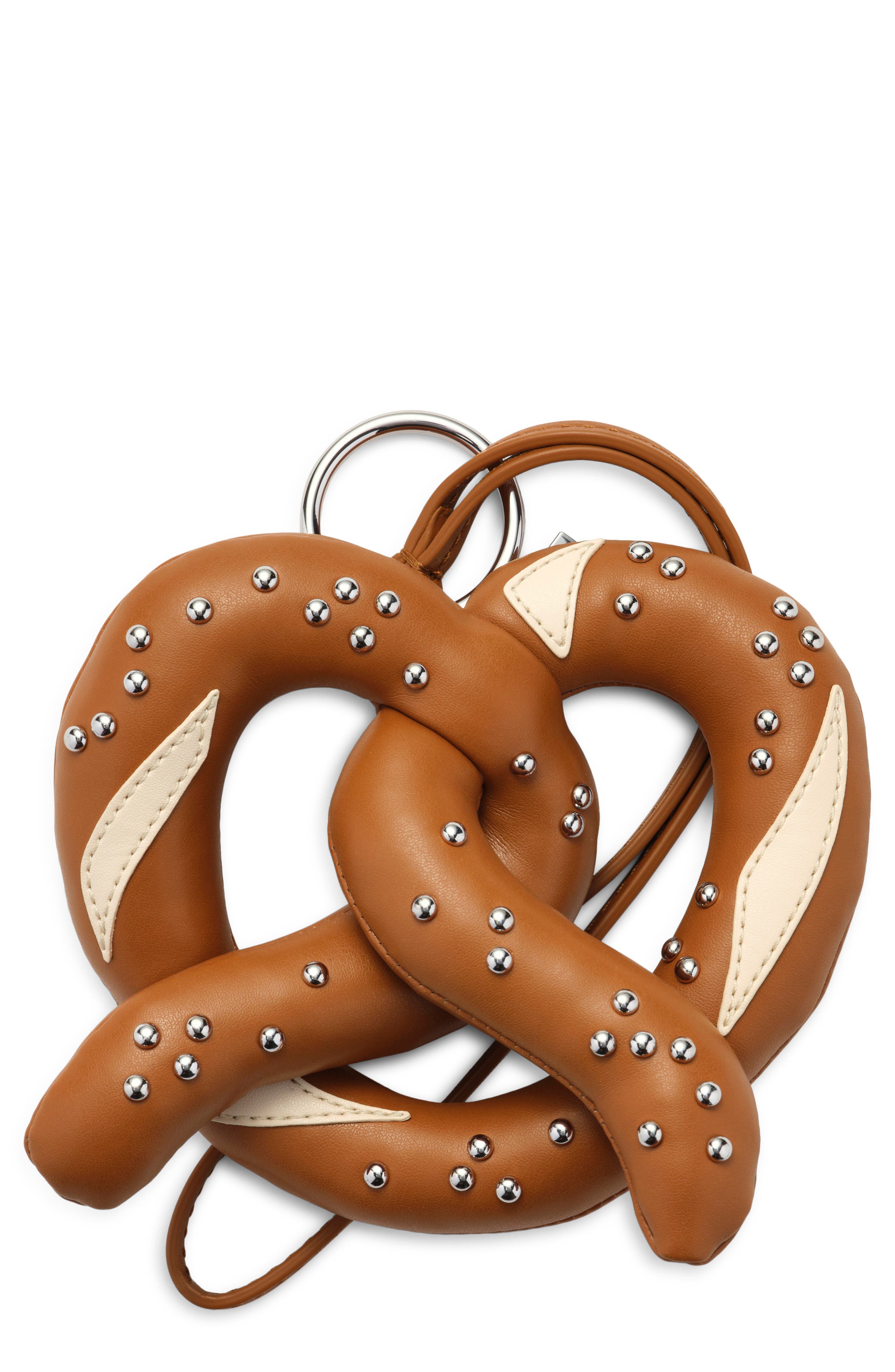 Marc Jacobs Soft Pretzel Bag Charm In Brown