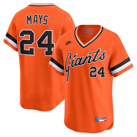 Men's Nike Willie Mays Orange San Francisco Giants Cooperstown Collection Limited Jersey