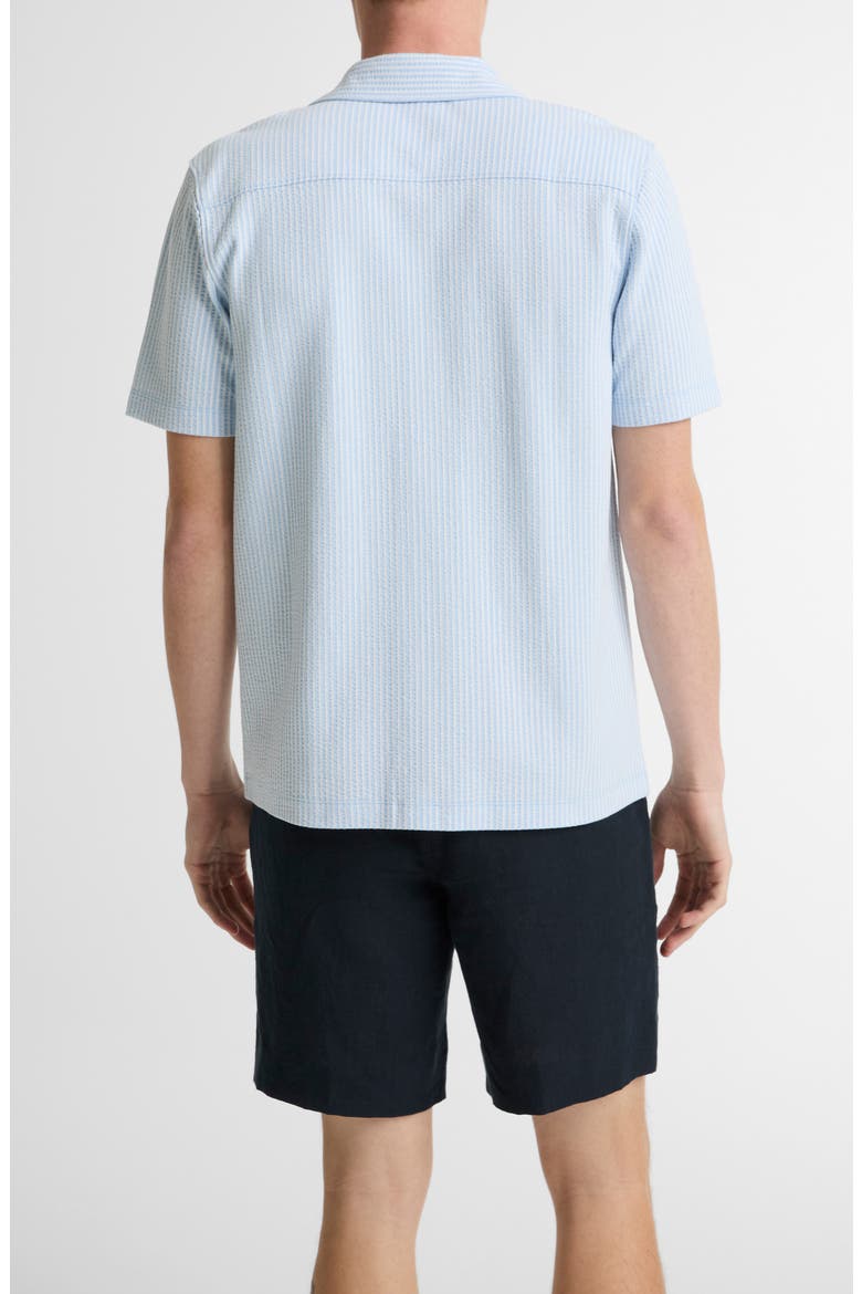 Stripe Seersucker Button Down Top, Alternate, color, RAINWATER/OPTIC WHITE