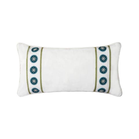 Tara Stripe Tufted Lumbar Accent Pillow 12" x 24"
