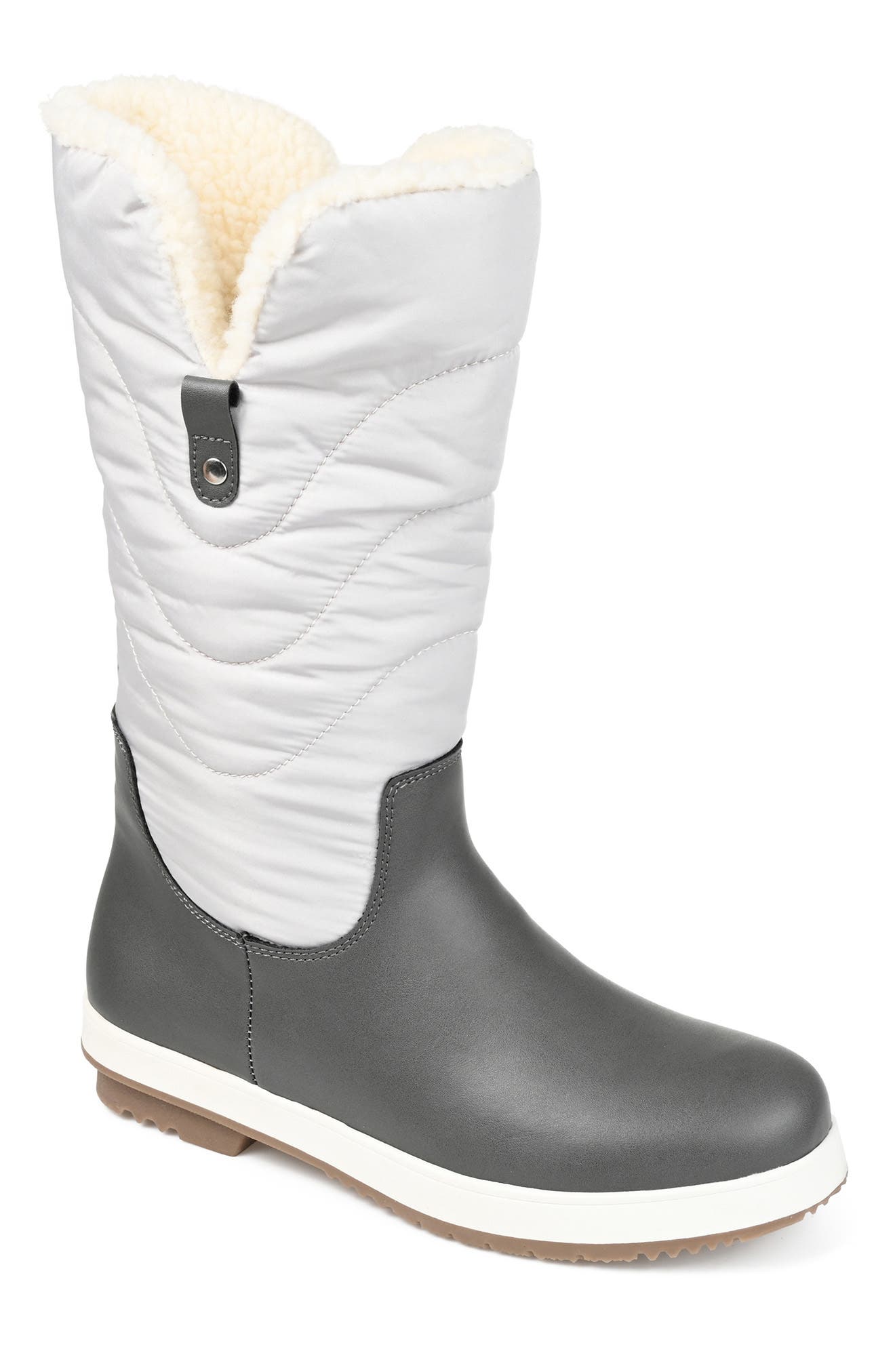 Pippah Faux Fur Lined Mid Boot, Main, color, GREY