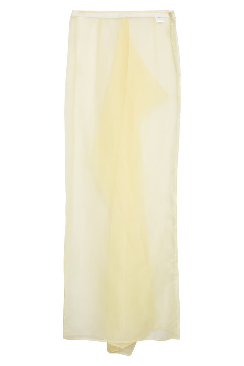 Yoko Silk Organza Maxi Skirt, Alternate, color, BUTTER