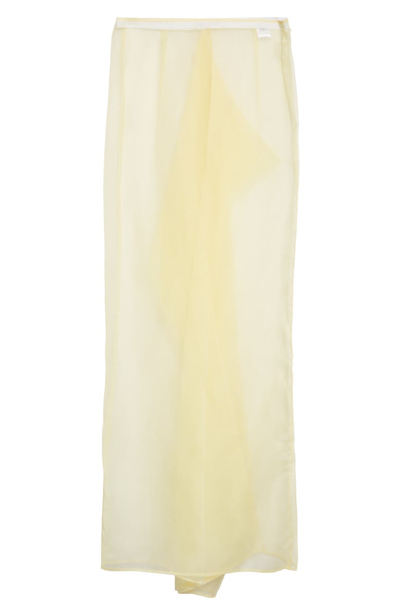 ZANKOV Yoko Silk Organza Maxi Skirt, Main, color, Butter