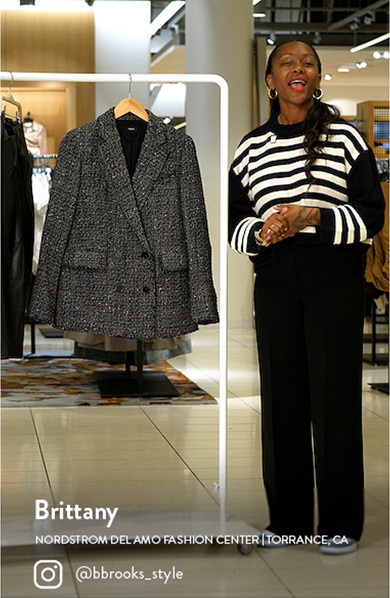 Piazza Noell Double Breasted Tweed Blazer, sales video thumbnail