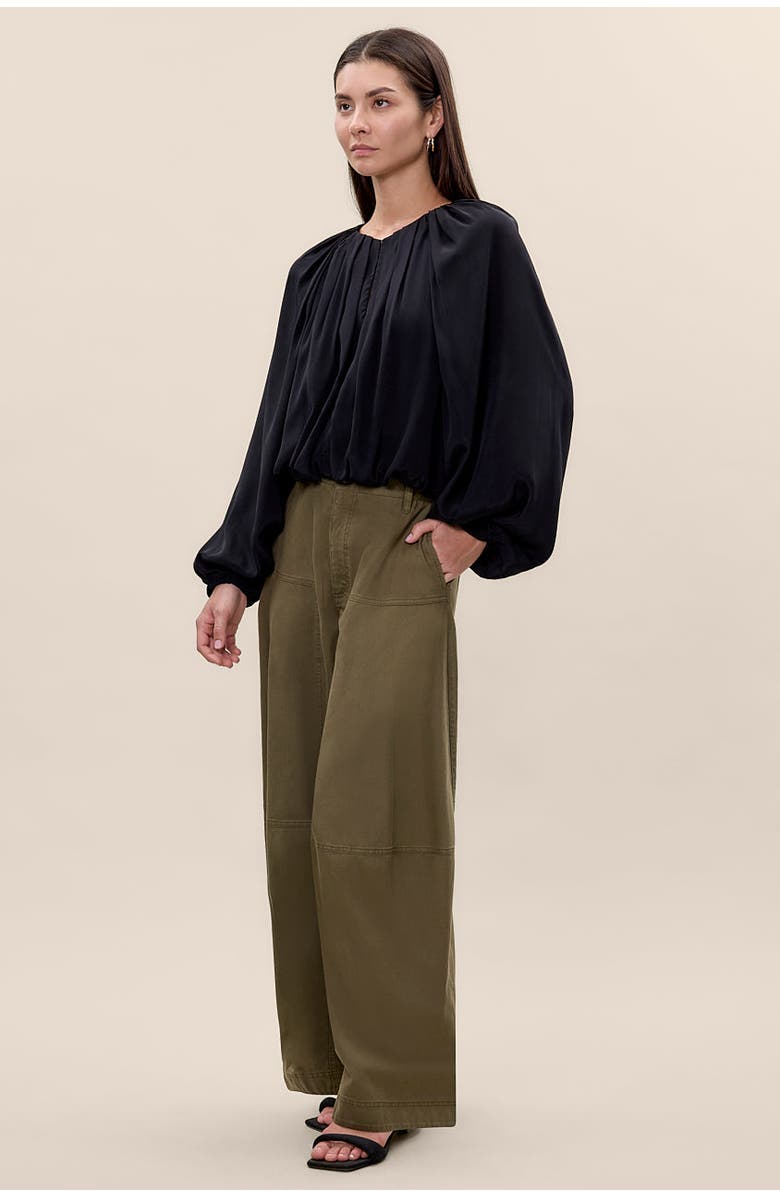 Rebecca Taylor Lillith Bubble Top, Alternate, color, Black