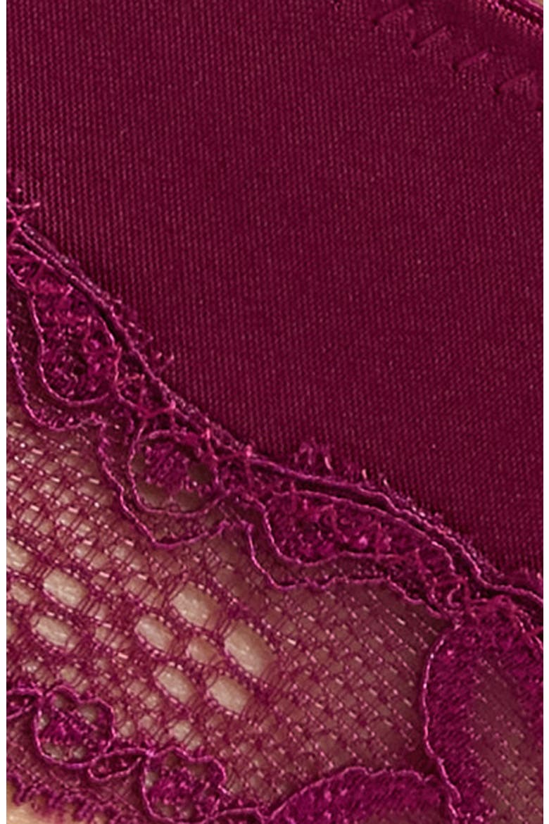 Lace & Shine Brazilian Panties, Alternate, color, MAGENTA PURPLE