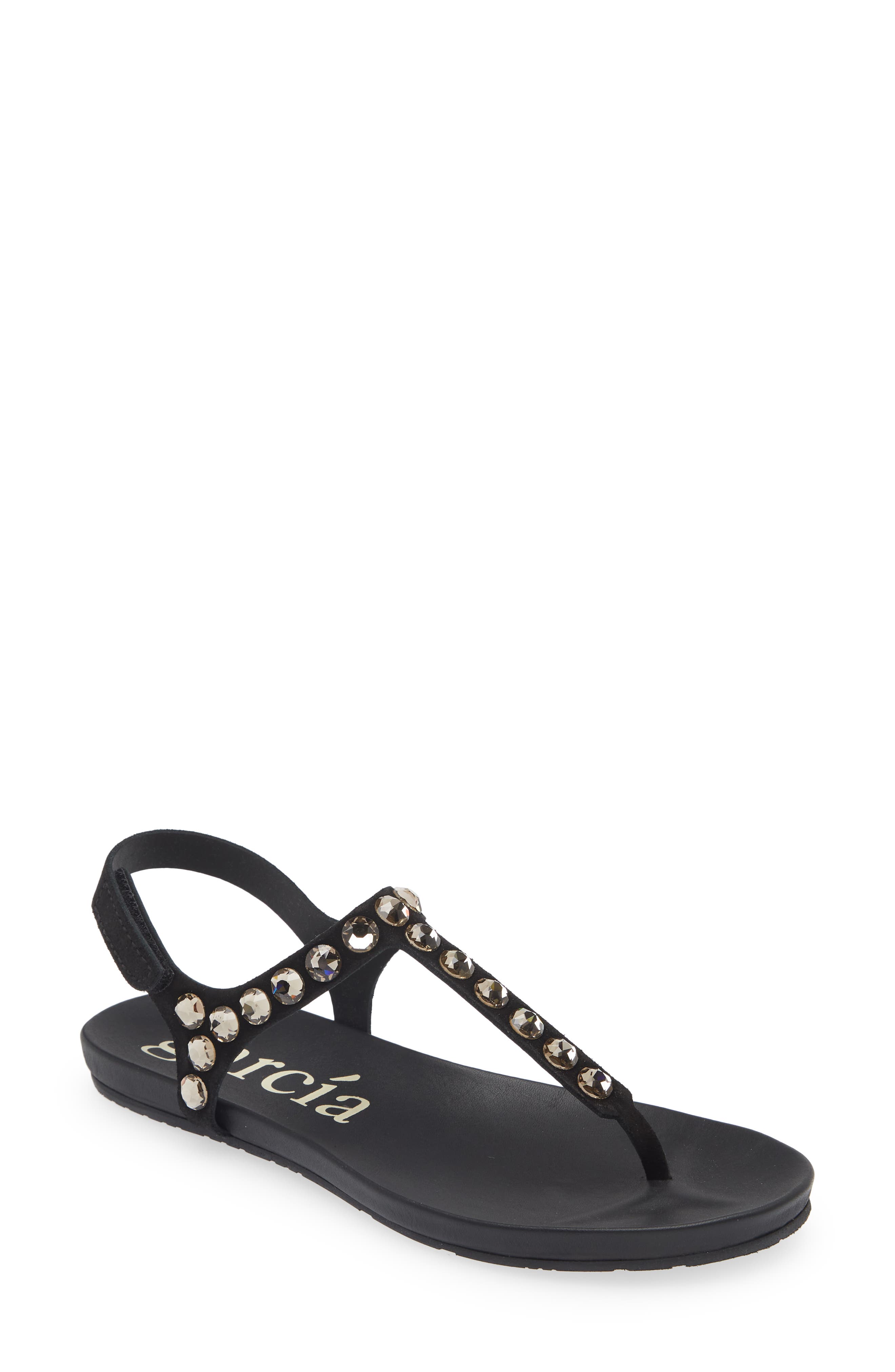 Pedro Garcia Judith Crystal Stud Sandal, Main, color, 