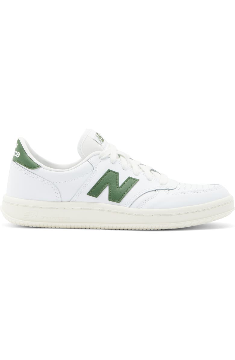 New Balance Kids' T500 Sneaker, Alternate, color, Dark Alpine Green/ White
