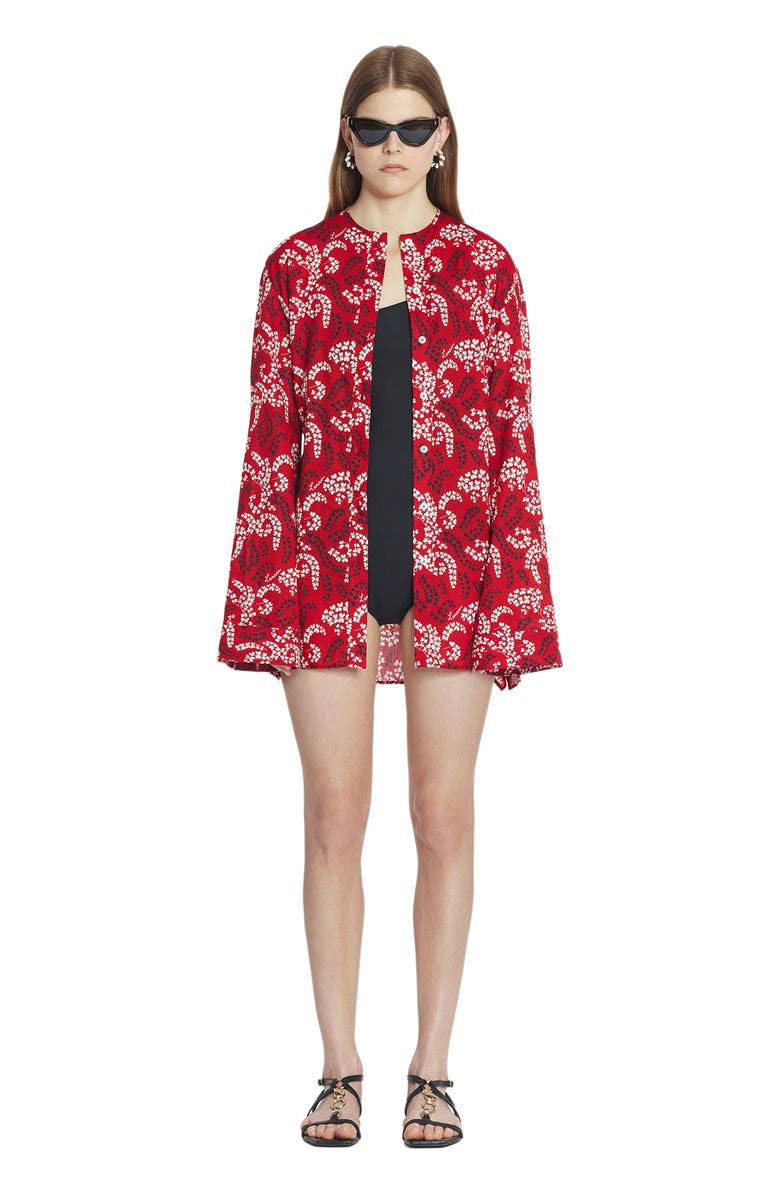 Lanvin PRINTED SHIRT IN COTTON VOILE, Main, color, 