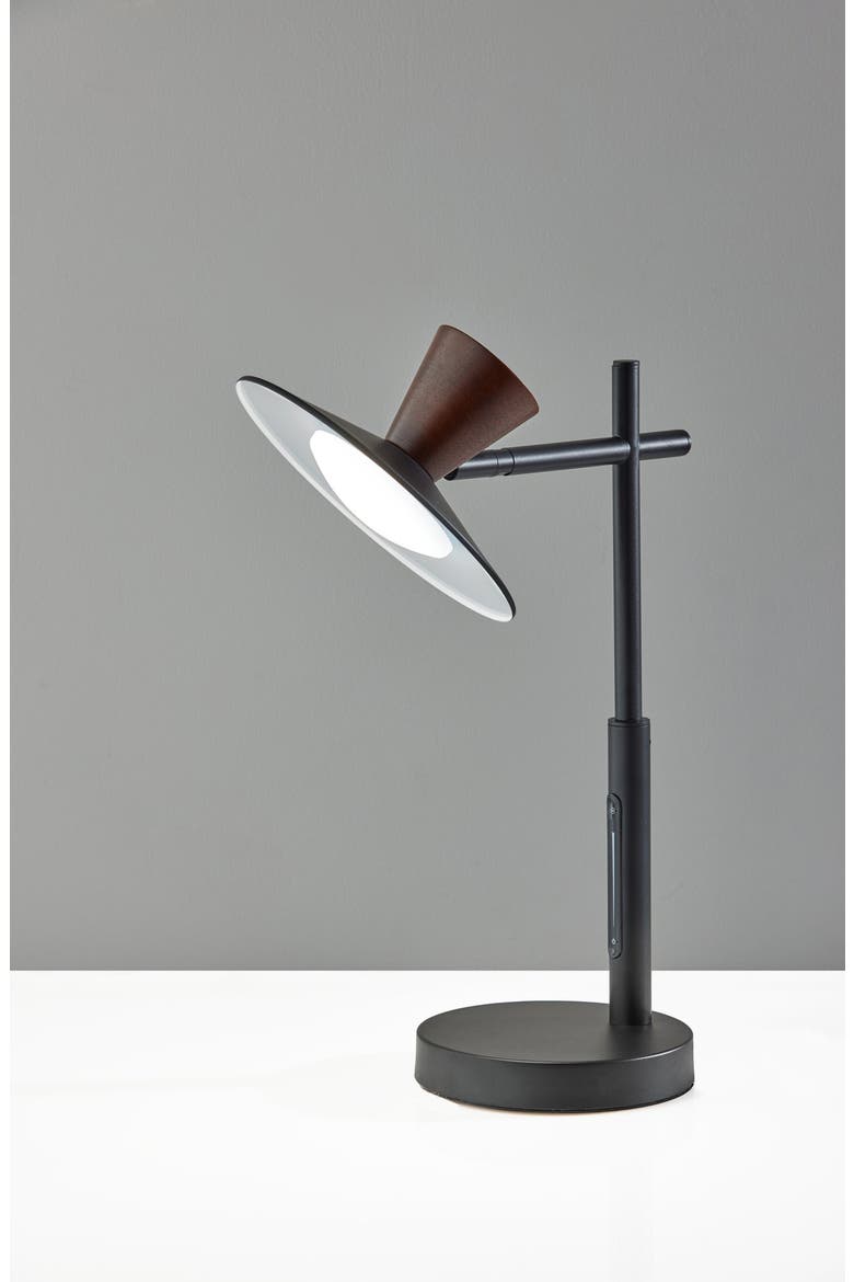 Elmore LED Desk Lamp, Alternate, color, BLACK W. WALNUT WOOD