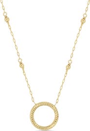 Bony Levy 14K Gold Open Circle Pendant Necklace