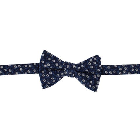 Metallic Flowers and Leaves Bowtie