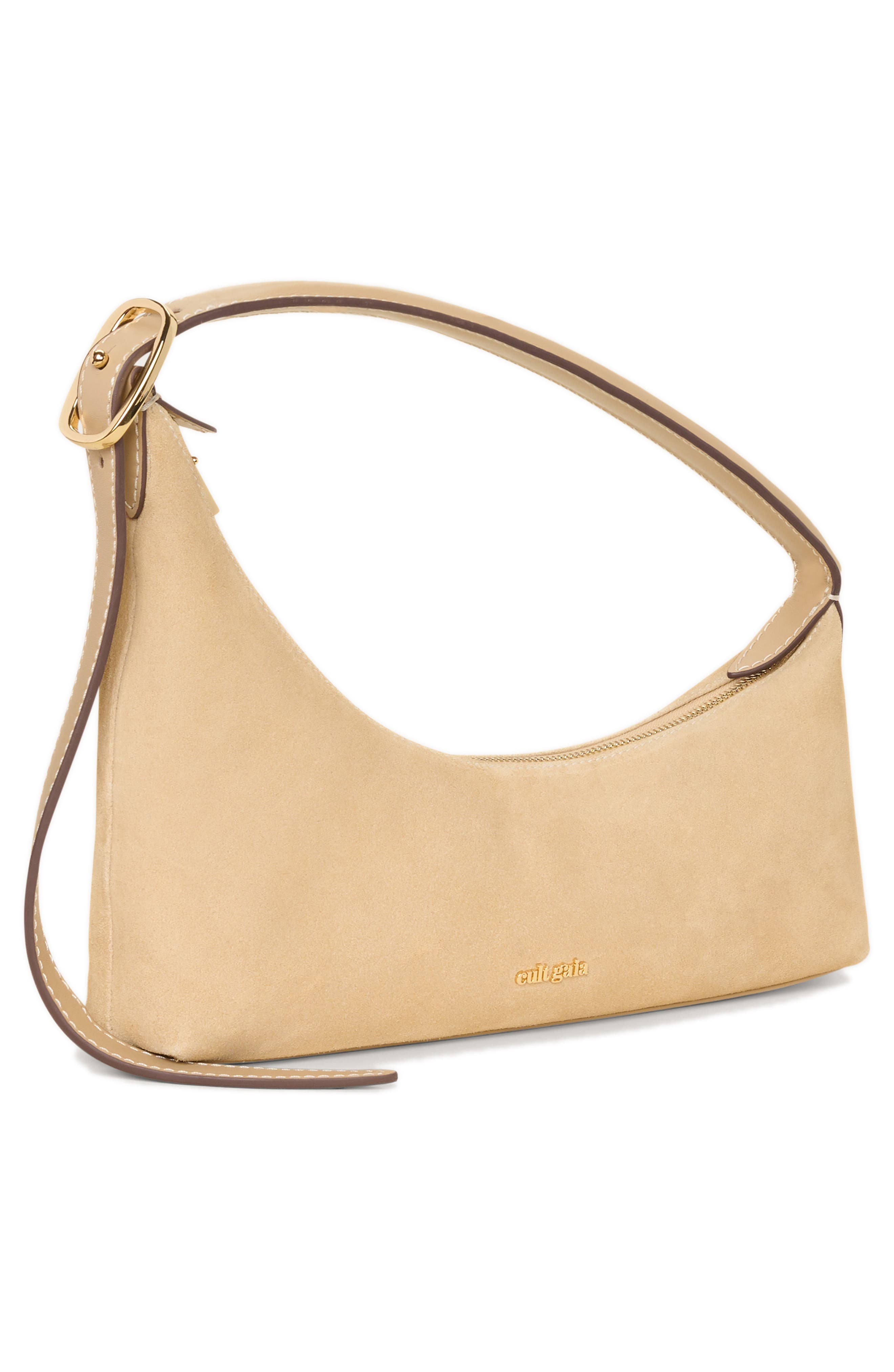 Cult Gaia Lola Leather Shoulder Bag, Alternate, color, Sand