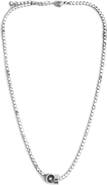 Panacea Cubic Zirconia Rondelle Charm Tennis Necklace