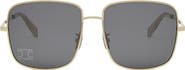 CELINE Rhinestone Triomphe 59mm Square Sunglasses