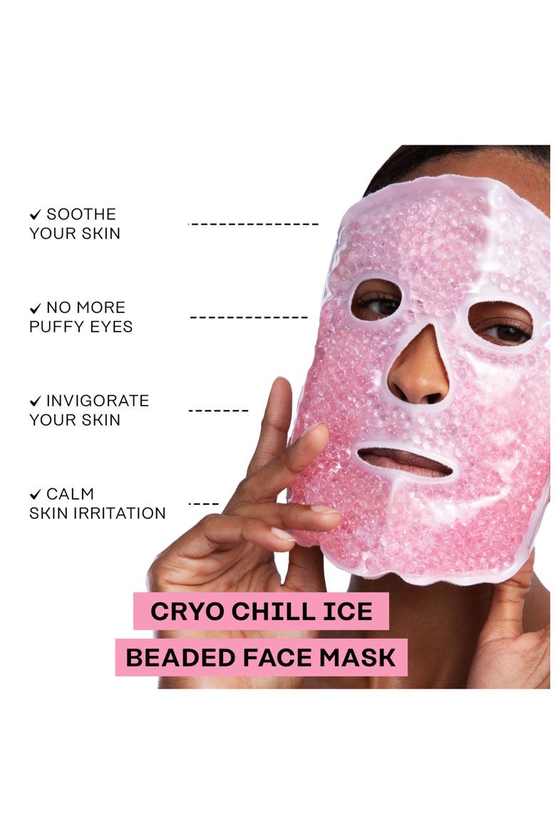 Cryo Chill Ice Beaded Face Mask, Alternate, color, NO COLOR