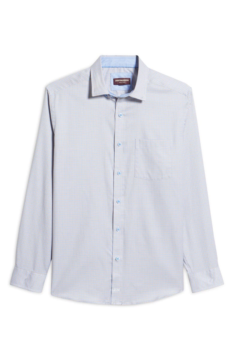 Johnston & Murphy Geometric Button-Up Shirt, Alternate, color,