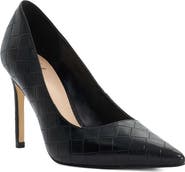 Dune London Baxos Croc Embossed Pointed Toe Pump