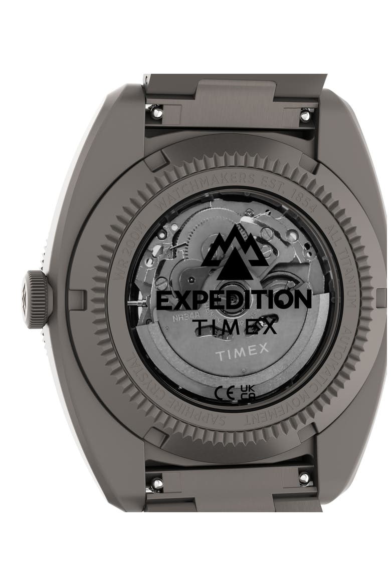 Expedition Pioneer Titanium GMT Automatic Bracelet Watch, 41mm, Alternate, color, TITANIUM