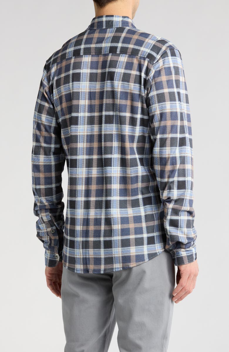 Coastaoro Plaid Long Sleeve Knit Shirt, Alternate, color, Blue