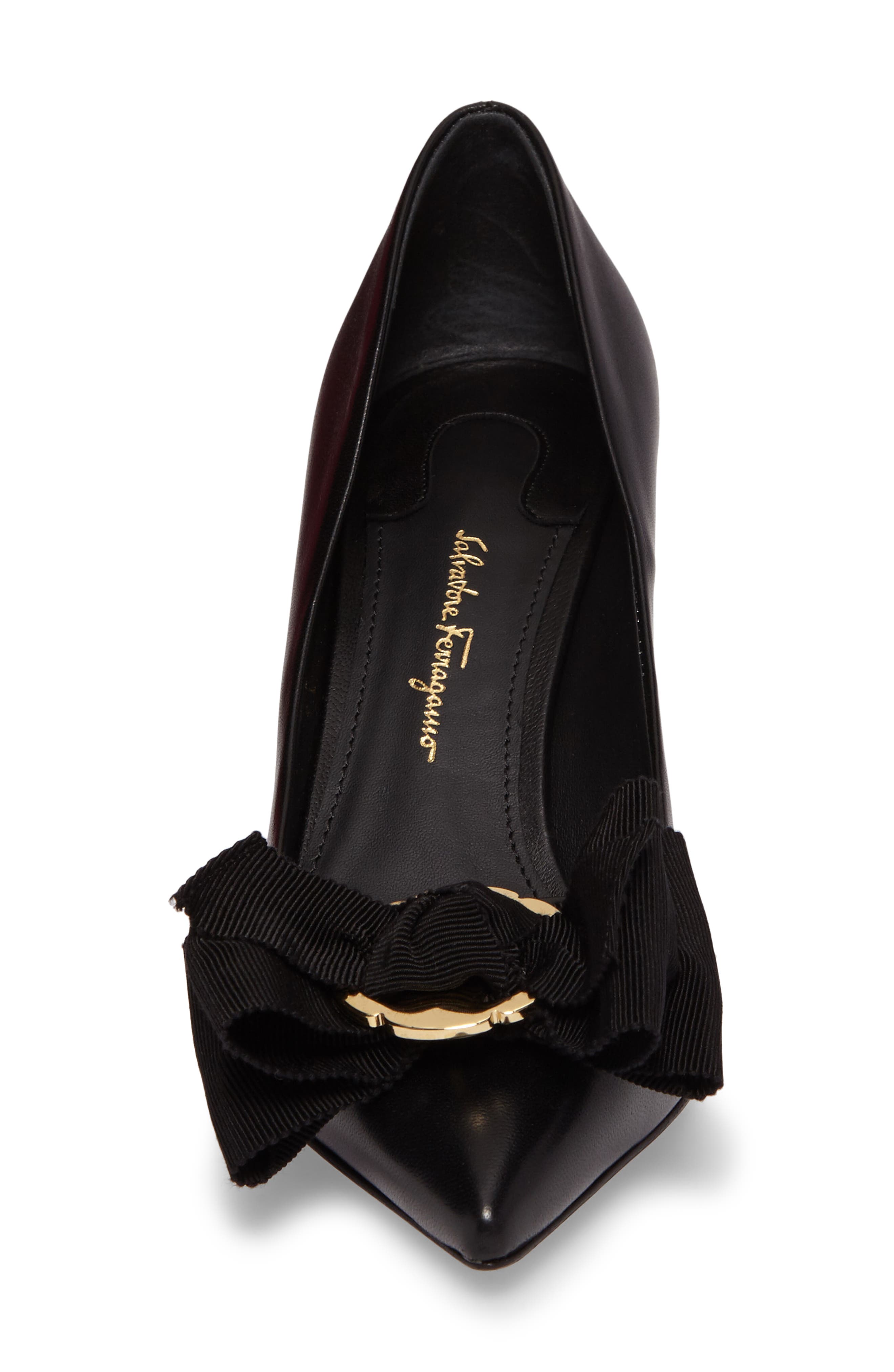 FERRAGAMO Salvatore Ferragamo Talla Bow Pointy Toe Pump, Alternate, color, 