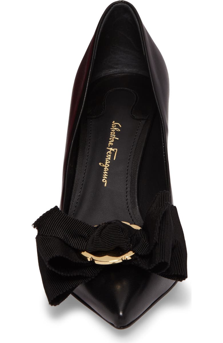 FERRAGAMO Salvatore Ferragamo Talla Bow Pointy Toe Pump, Alternate, color,