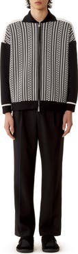 Lanvin Zip Jacket In Silk And Cotton Jacquard