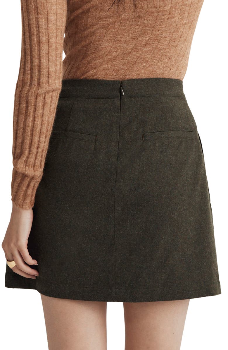 Madewell Wool-Blend Cargo Mini Skirt, Alternate, color,