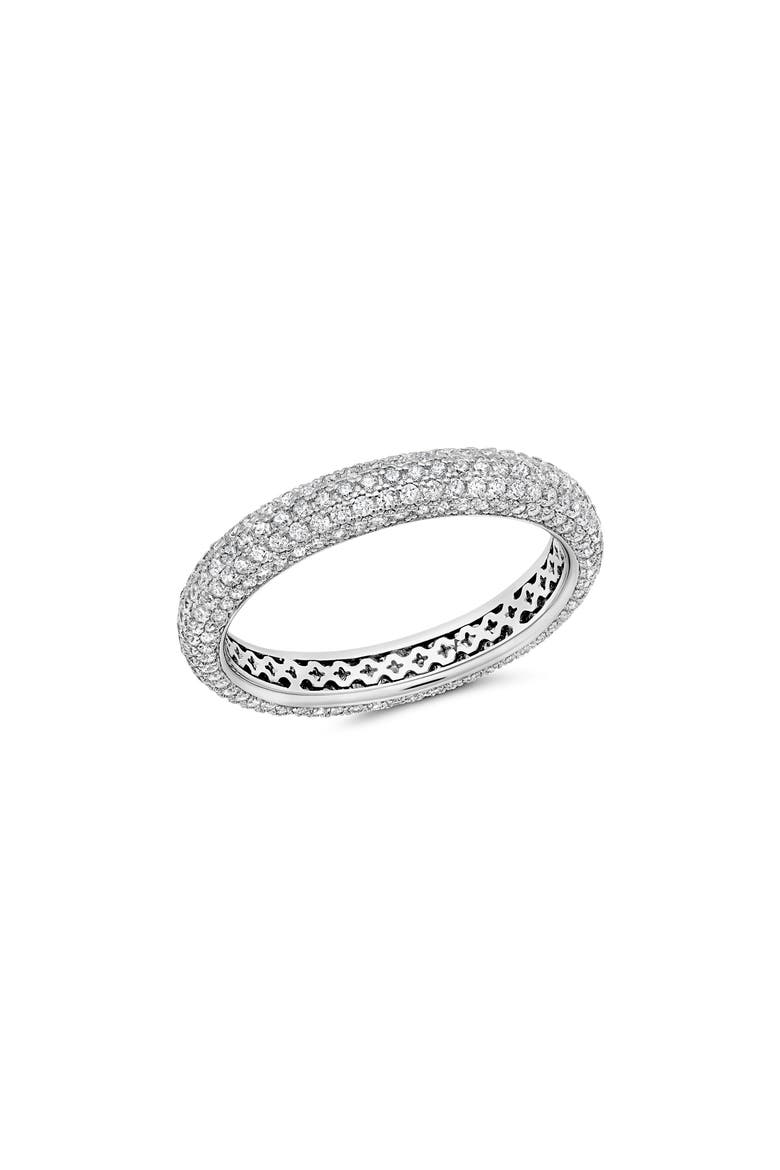 Chamonix Pavé Eternity Ring, Main, color, PURE PLATINUM/ CLEAR STONE