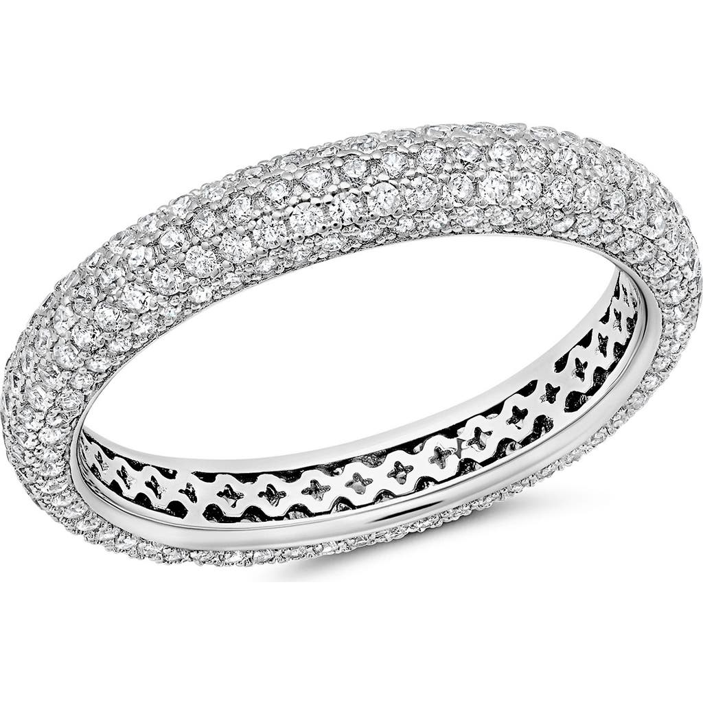 Crislu Chamonix Pavé Eternity Ring In Silver