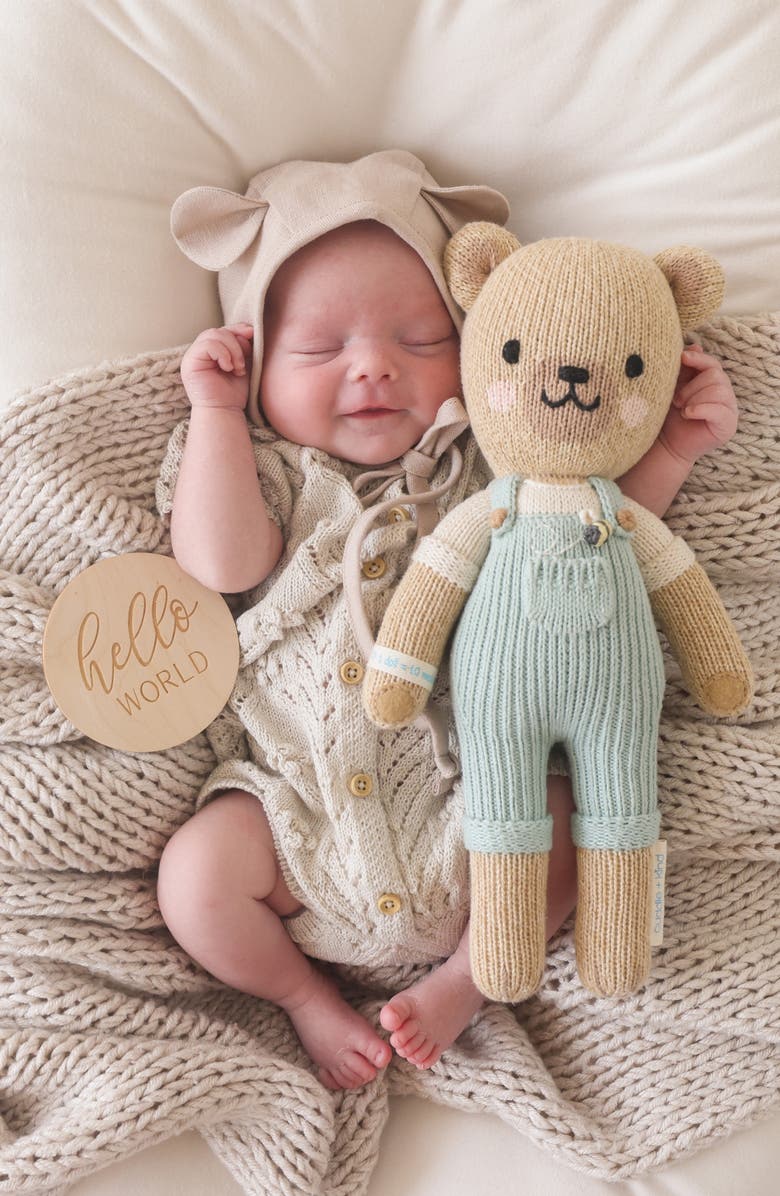 cuddle+kind Goldie the Honey Bear Stuffed Animal, Alternate, color, Pink